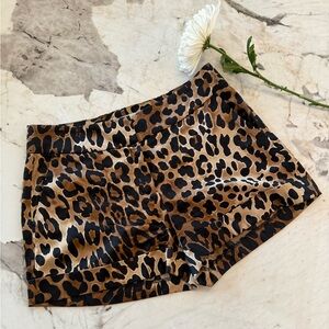 Cache Leopard Print Satin Shorts – Bold & Chic